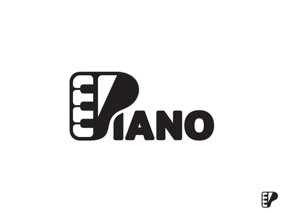 P for Piano - Logo  Mark branding identity illustration sketch logos i.png
