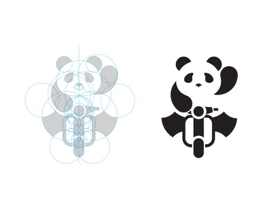 Panda Rider Logo technology bike fun cute logo icon branding identity.jpg