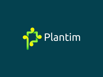 Plantim Logo  P for Plant  tree leaves green eco illustration identity.png