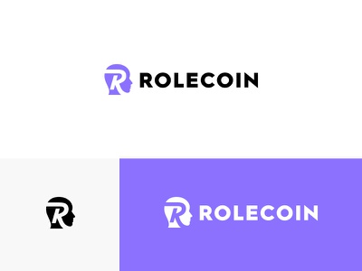 Rolecoin Logo negative space subtle modern logotype logo man face head.jpg