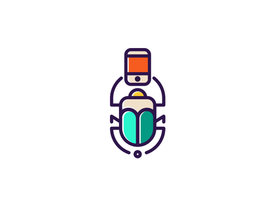 Scarab on Call crea insect identity branding logo mobile bird animal l.png
