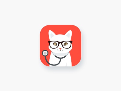 Simbi App Icon - Pets Health App  doctor health flat creative red bran.jpg