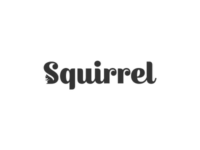 Squirrel Wordmark type mark fonts negative space logos inspirational l.jpg