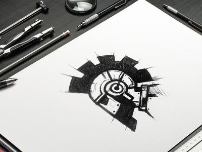 Steampunk Style  2D game concept  ios game illustration steampunk tech.jpg