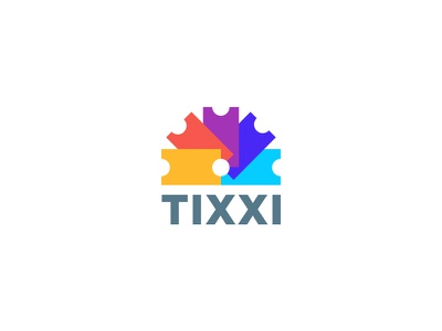 Tixxi Logo illustration mark symbol branding identity booking logotype.jpg
