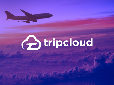 Tripcloud Logo travel icon flight logotype booking idea clever illustr.png