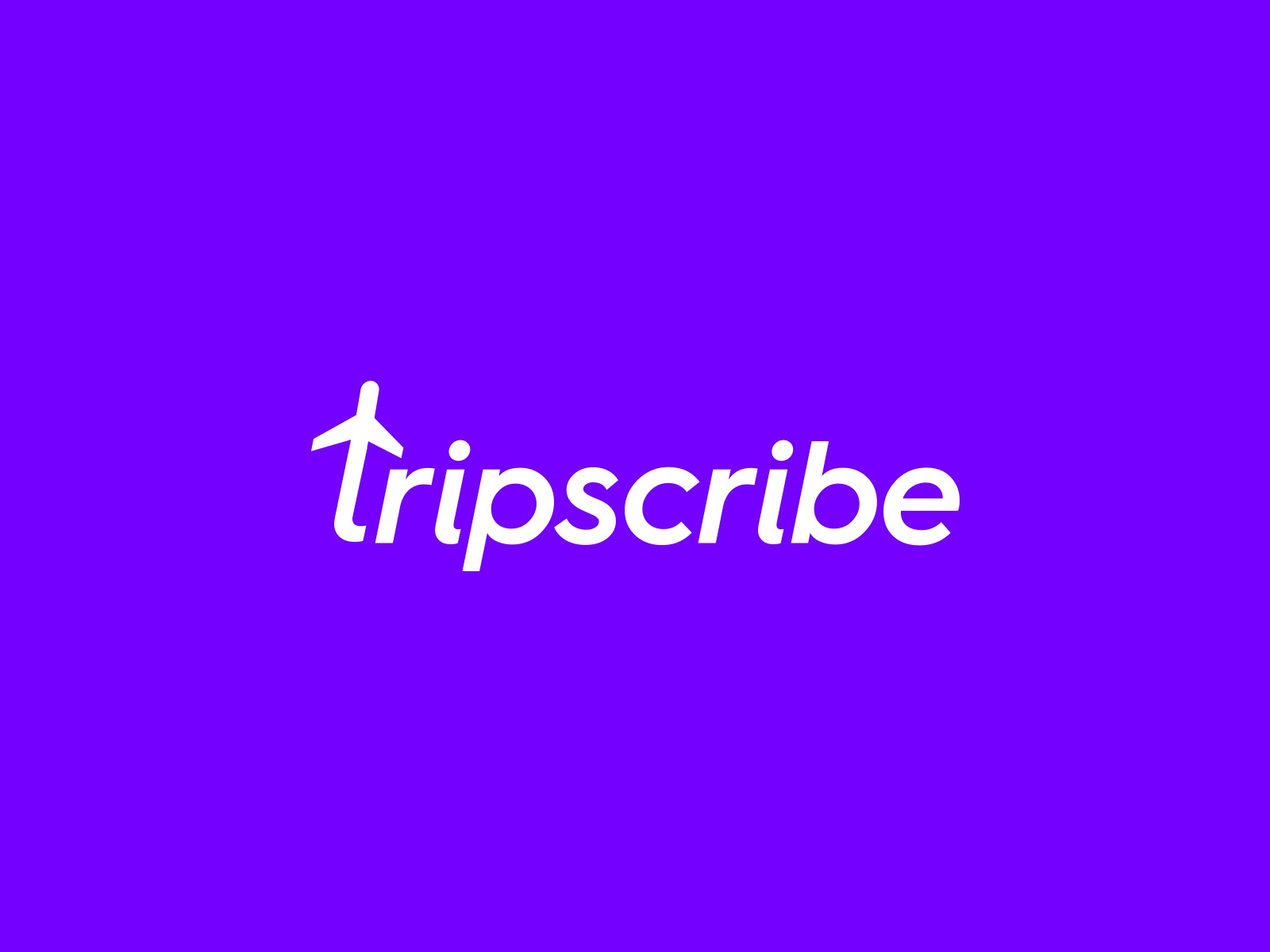 Tripscribe Logo Design app flight booking airplane plane typography br.jpg
