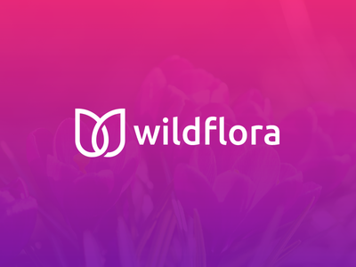 WildFlora Logo   W + flower  logotype illustration minimal branding be.png