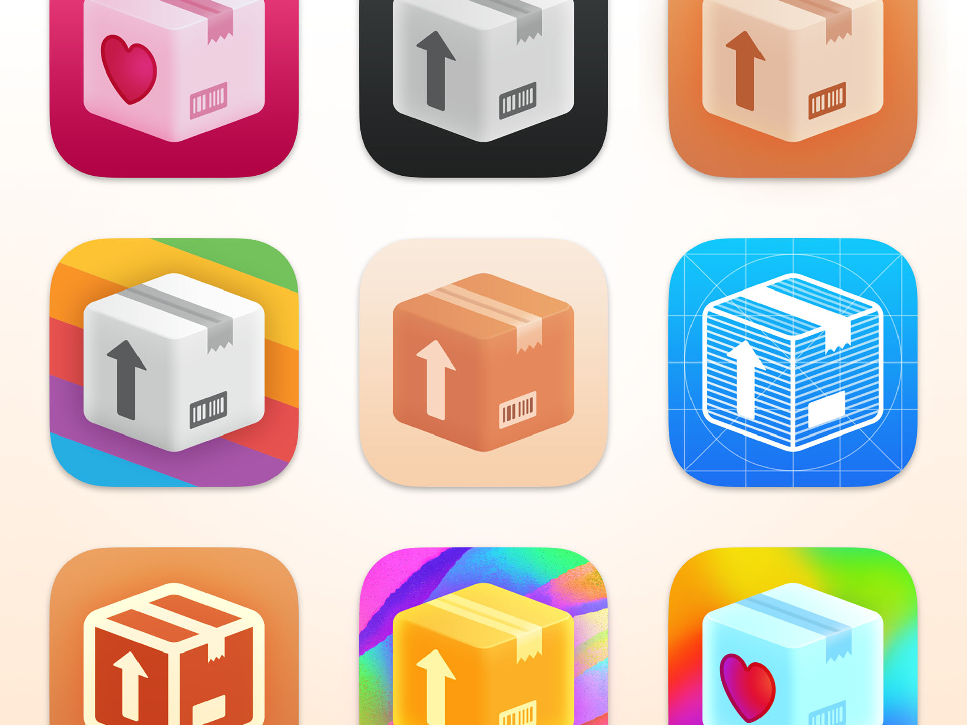 Parcel App Icons app deliveries packages icon design icon app icon ios.jpg
