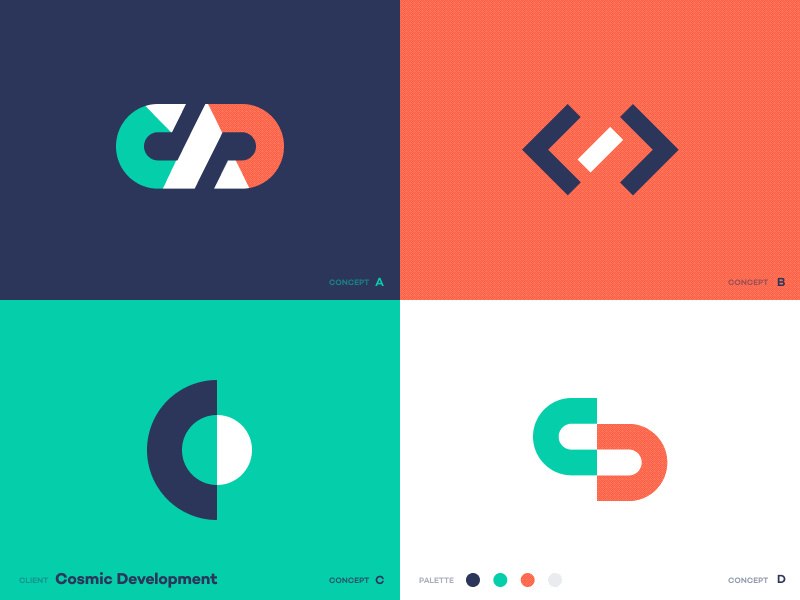 Cosmic Development palette cosmic brand mark identity branding logo.gif