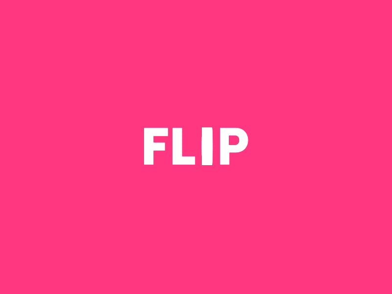Flip Flop gif ux transition interaction branding logo type illustratio.gif