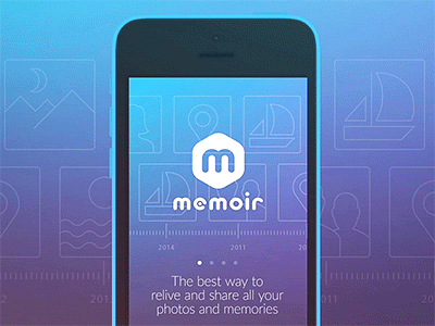 Memoir 2.0 app ios iphone memoir branding logo illustration animation.gif