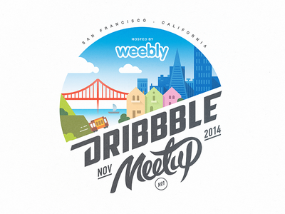 SF Dribbble Meetup @Weebly dribbble meetup badge logo mark illustratio.png