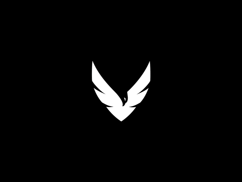 Eagle minimal white black space negative bird eagle.gif