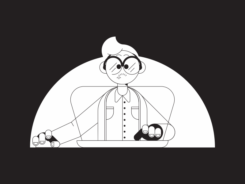 Working Past Hours past hours working after effects motion design anim.gif