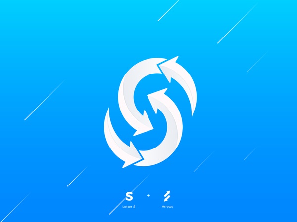 S gradient new geometric design creative icon logo vick ben symbol mar.jpg
