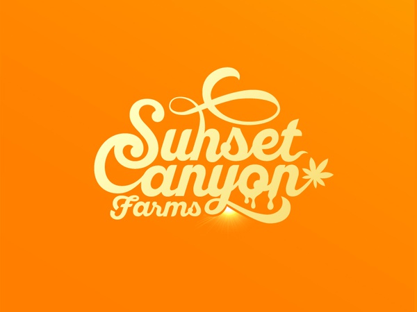 Sunset Canyon Farms design logo farm weed sun typography typeface gold.jpg