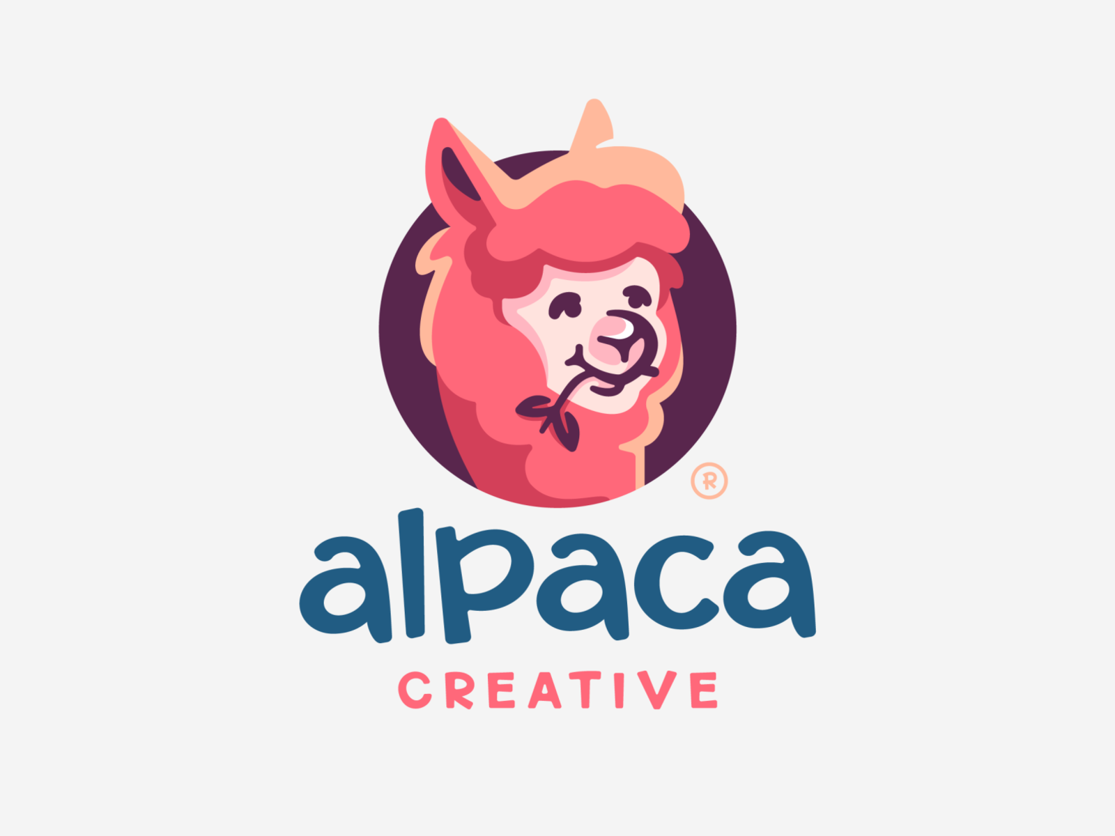 Alpaca cute fluffy mascot character head alpaca animal flat illustrati.png