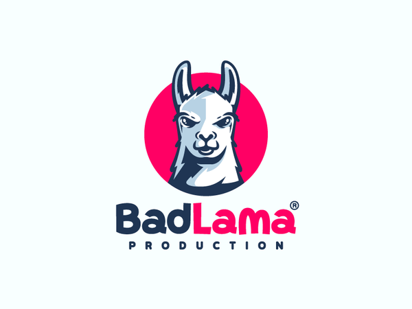 BadLama angry mascot character bad llama animal illustration branding.png