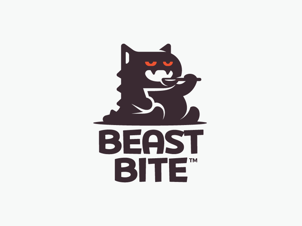BeastBite eat spoon monster food bite beast illustration branding mark.png