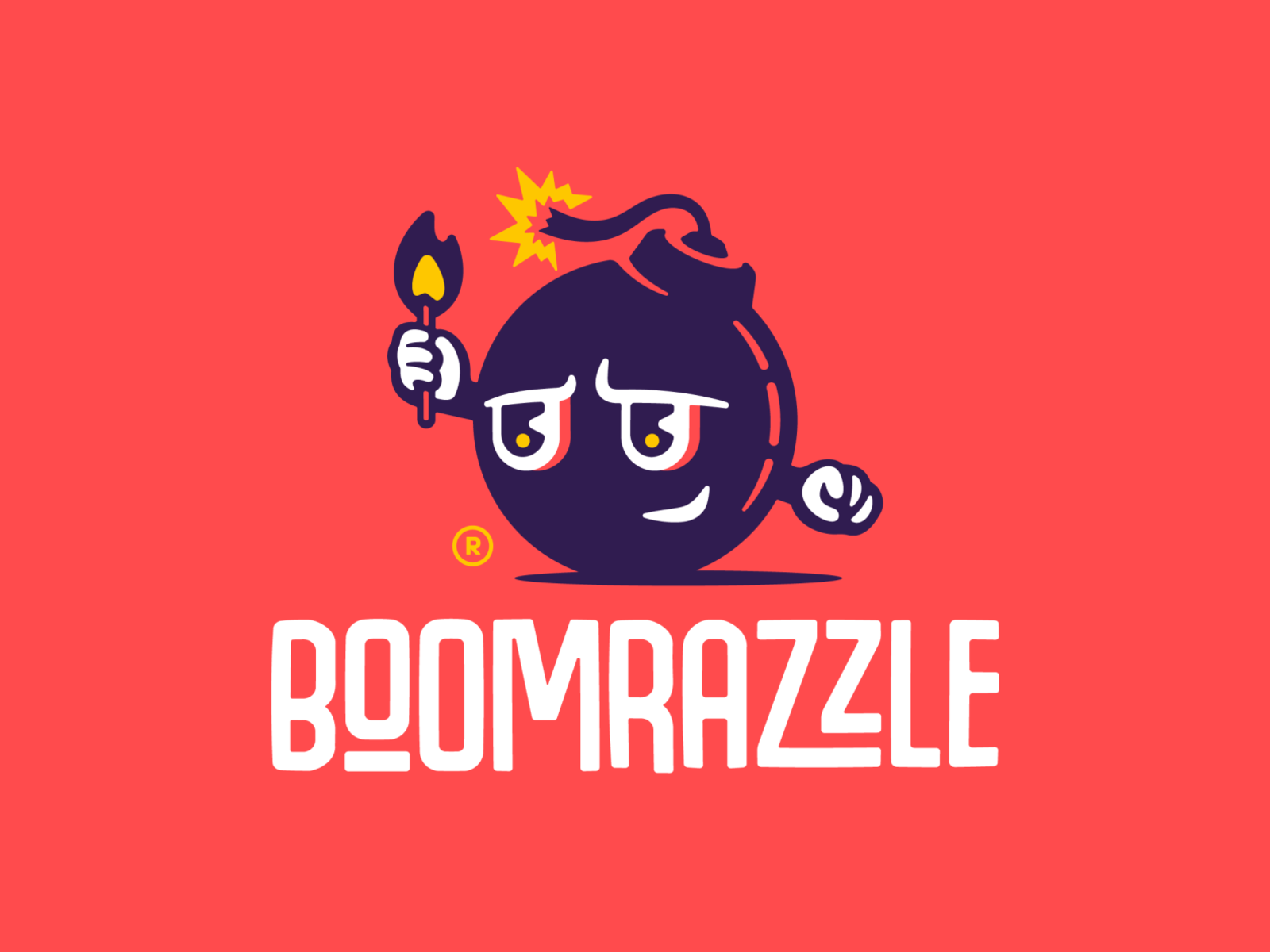 Boomrazzle wordmark type typface logodesign flame fire matches bomb bo.png