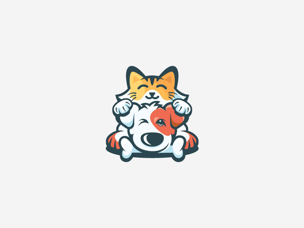 CatDog  cute colorful cat dog pet animal illustration branding mark lo.png