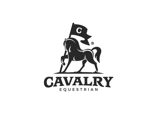 Cavalry Equestrian strong mark mane logotype logo illustration horse e.png
