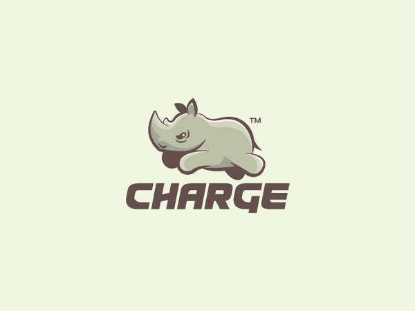 Charge colorful charge rhinoceros rhino animal tiny illustration brand.png