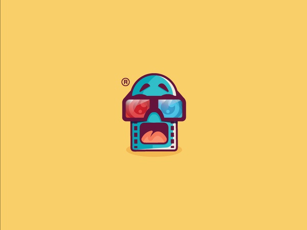 CinepleX movie mark logotype logo illustration glasses design cute cin.jpg