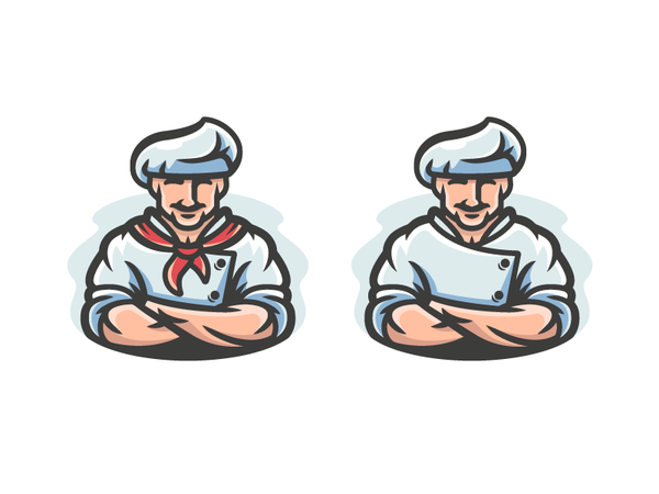 Culinaré mascot mark logotype logo illustration hat food fit design ch.png