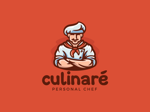 Culinaré hat mascot fit chef food character illustration branding mark.png