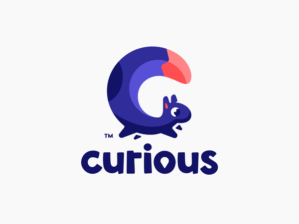 Curious clean flat cute animal letters colorful squirrel illustration.png