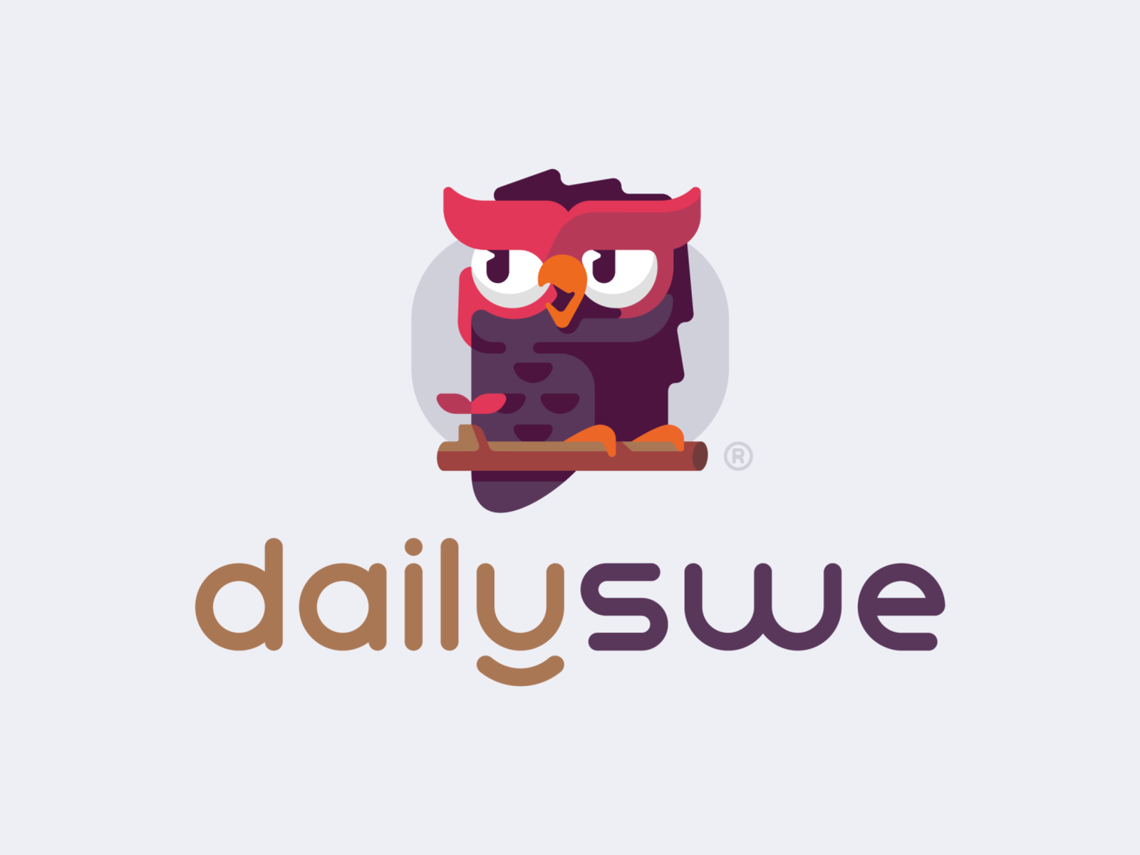 DailySWE colorful typo typogaphy wormark owl smart wise bird illustrat.png