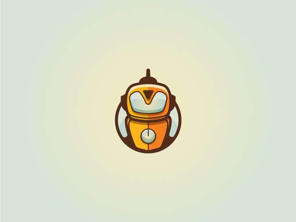 DigiBot robot orange modern mark logotype logo illustration futuristic.jpg