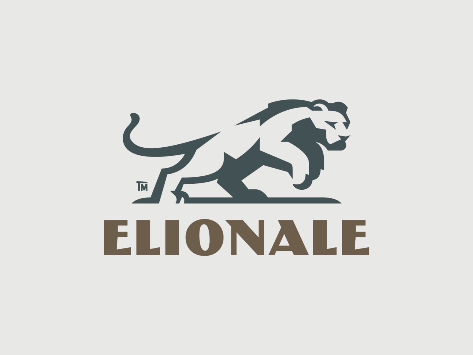 Elionale logotype fast sharp elegant cat stong lion negativespace illu.png