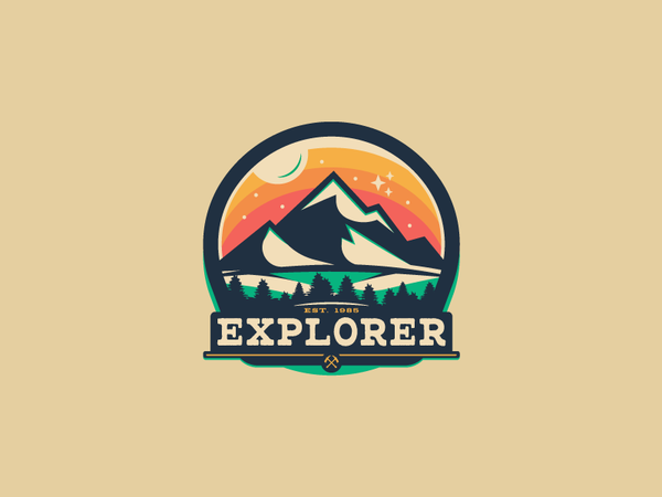 Explorer rustic nature mountain mark logotype logo illustration forest.png