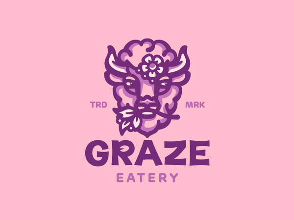 Graze Eatery bistro eatery leaves graze flower horns buffalo bison ill.png