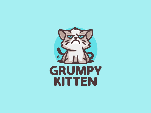 Grumpy Kitten cute funny grumpy cat kitten animal illustration brandin.png