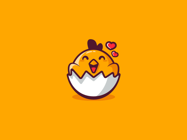 Hatch maskot mark logotype logo illustration hatch egg design colorful.png
