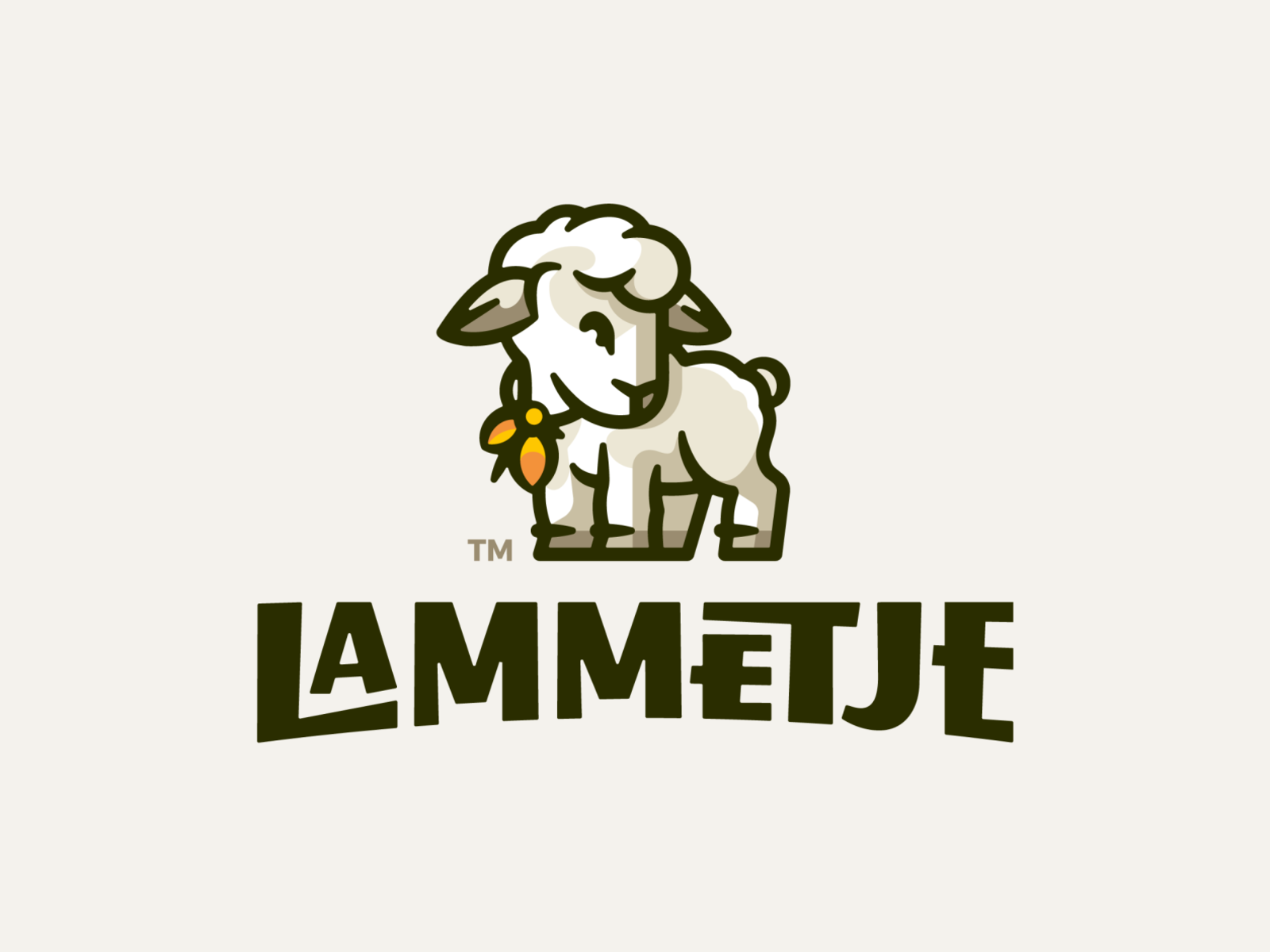 Lammetje mascot lettering typo typogaphy character bowtie cute lamb an.png