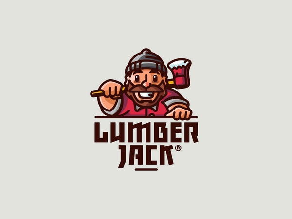 LumberJack strong hat axe forest nature lumberjack illustration brandi.jpg