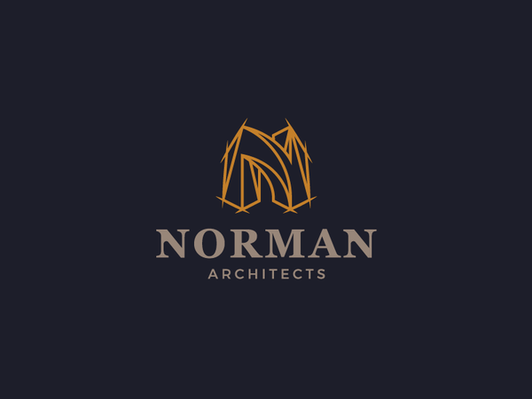 Norman Architects type simple letter linear architect monogram brandin.png