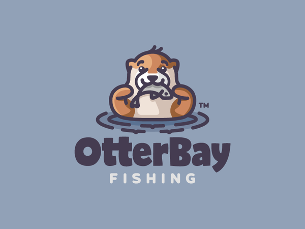 OtterBay swimming character animal fishing fish otter illustration bra.png