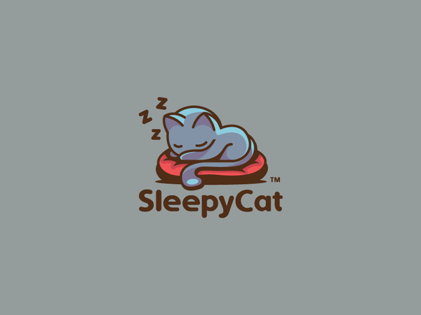 SleepyCat modern sleepy sleeping animal cat colorful illustration bran.png
