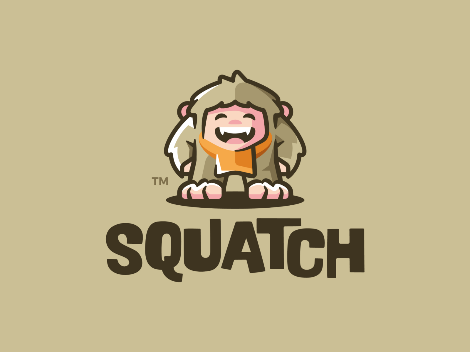 Squatch bigfoot apparel scarf smile squatch sasquatch vector monster i.png