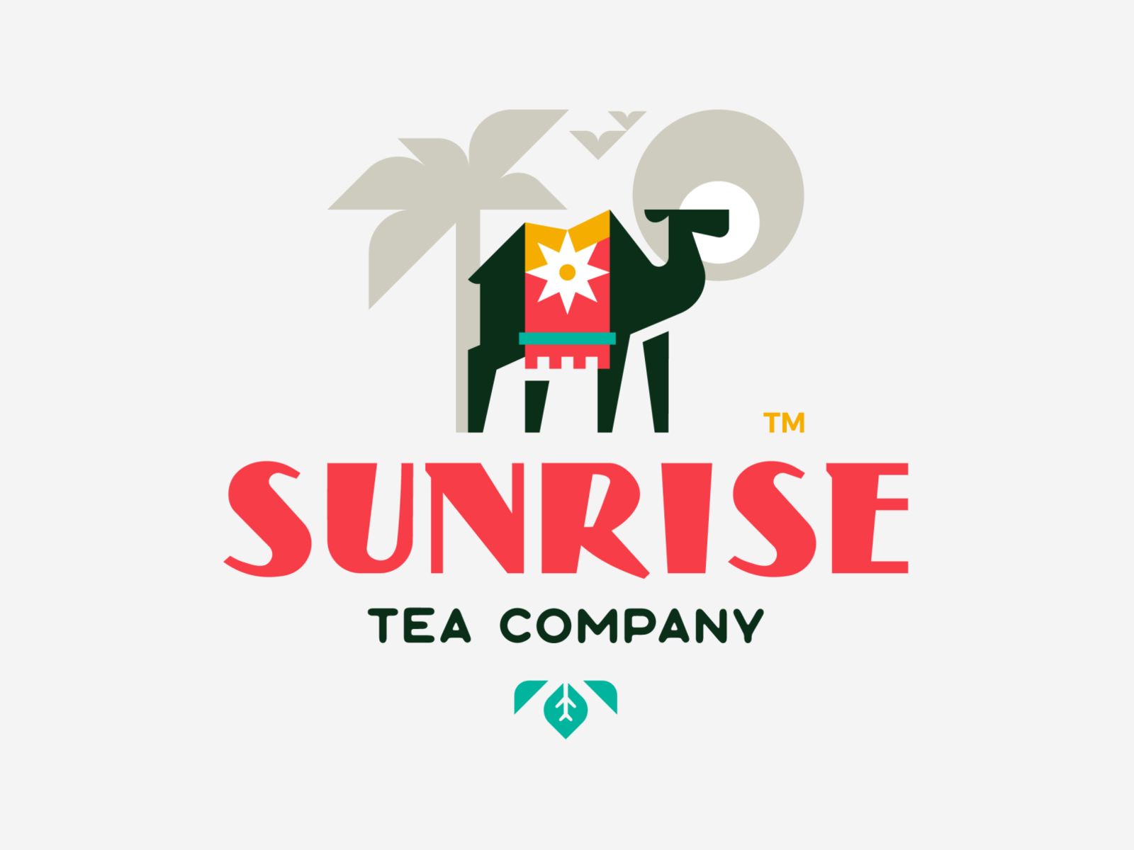 Sunrise Tea colorful typography typo animal moroccan sunrise camel des.png