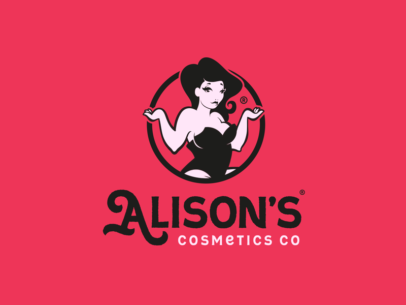 Alisons Cosmetics Logo type logodesign vector typography illustration.png