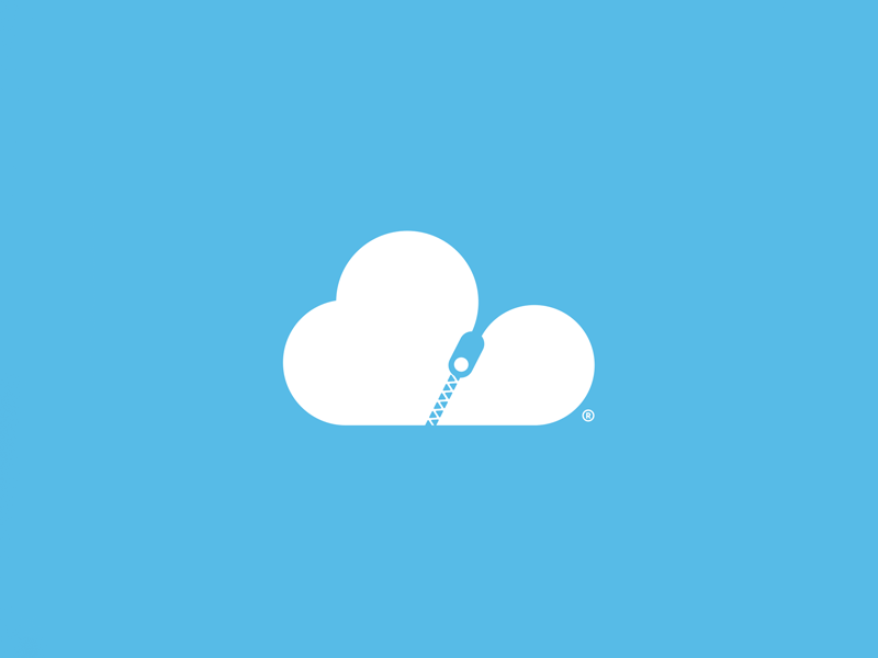 Zip Cloud Identity zip cloud typography clean minimal logo logodesign.png