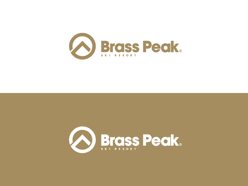 Brass Peak - Ski Resort Logo resort snowboarding brass typography clea.png
