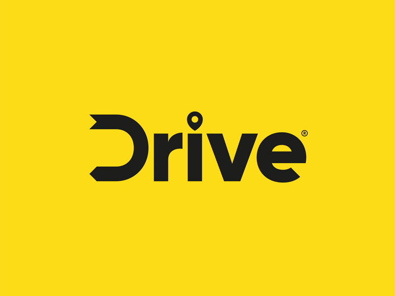 Drive - Rideshare Taxi Service Logo typography taxi drive logo.png